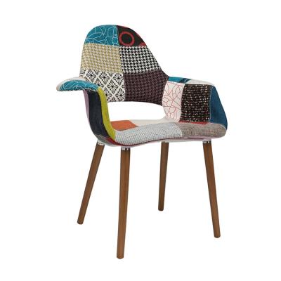 China Modern Stylish Tribeca Armchair Dining Chairs Minimalist Organic Patchwork for sale