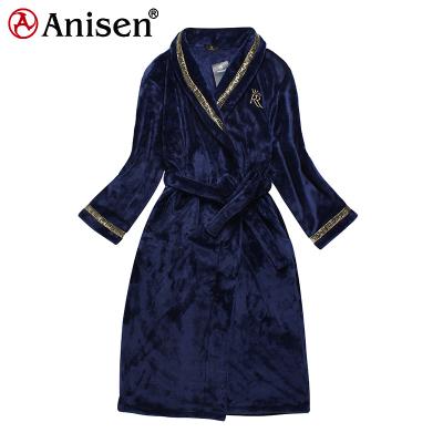 China Custom Logo Nightgowns Flannel Fleece Embroidery Hotel Bathrobe Pajamas Sleepwear Pajama Onesie Thermal Mens Robes 2021 for sale