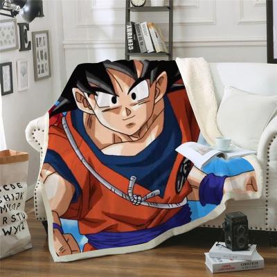 China Wholesale Anti-pilling Soft Fleece OEM Home Textile Character Cartoon Dragon Ball Baby Blanket for sale