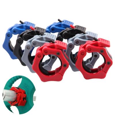 China Weight Lfiting Weightlifting Gym Rod Clip Bar Locks Aluminum Barbell Clips Collar for Barbell for sale