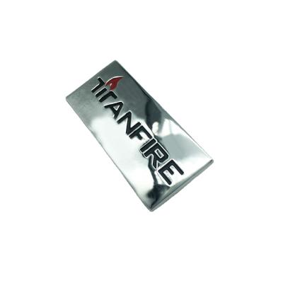 China Metal Brand Show Zinc Label Furniture Brand Logo Nameplate for sale