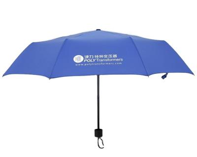 China Custom Minimalist High Quality Wholesale Promotional Cheap Logo Print 3 Times Umbrella for sale