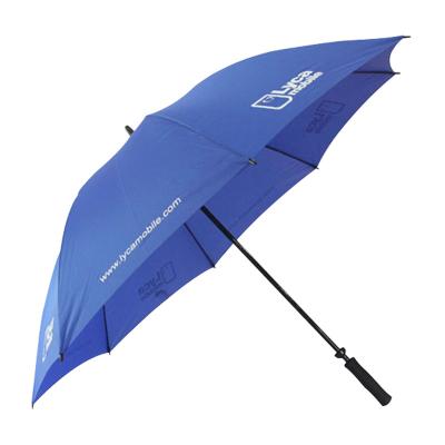 China Windproof Umbrella Custom Logo Printing Straight Golf Umbrella Minimalist Promotional Long Umbrella for sale