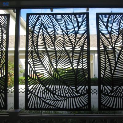 China New Classical/Postmodern Panel Soundproof Yard Divider Room Divider Deck Panel Wood Wind System Porch Metal Privacy Weather Outdoor Weather Screens for sale