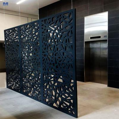 China Minimalist 4x8 Painting Stone Exterior Perforated Grid Metal Plate Interior Wall Materials Decor Cladding Interior Decoration for sale