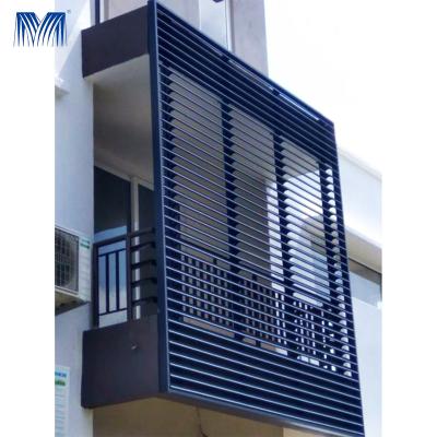 China Traditional Modern House Design Sun Shade Prefabricated Vertical Aluminum Sun Canopy Shutters for sale