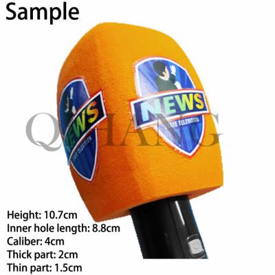 China Other Triangle Form Assembling Microphone Foam Windscreen Sponge Printing Cover Customized Foam For TV Channels Interview for sale