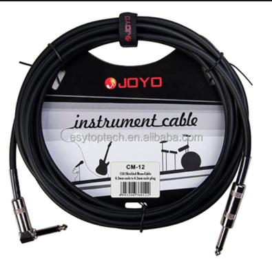 China Joyo CM-12 Male Straight 6.3mm To CM-12 Metal Plug Angled Male Guitar Instrumentation Cable 6.3mm for sale