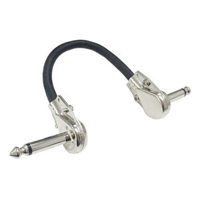 China Wholesale Price Guitar Effect Pedal Board Silver Plated Patch Cable Effect Pedal Tie Down 15cm Length MC-02 for sale