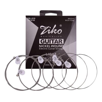 China ZIKO DN-010 GUITAR Normal Lightweight Guitar Strings For Electric Guitars Hex Core Namo Coating Nickel Winding 6pcs Strings Set for sale