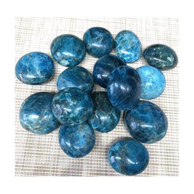 China China Crystal Healing Stones Natural Polished Blue Apatite Wholesale Crystal Palm Stones For Sale for sale