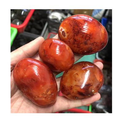 China China Crystal Palm Stones Healing Gemstone Natural Crystal Red Agate Carnelian Stone for Home Decoration for sale