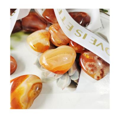 China China Wholesale Hot Quartz Crystal Opens Healing Stones Agate Carnelian Red Heart For Sale for sale