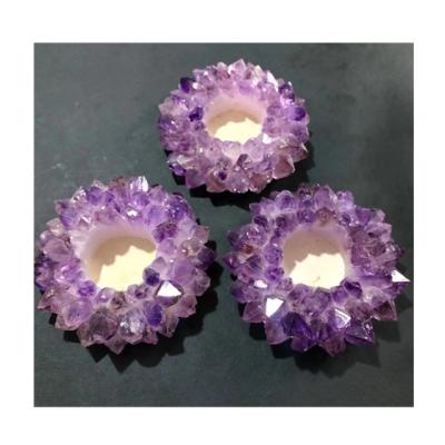 China China New Arrived Natural Lamp Crystals Healing Stones Amethyst Group Candlestick For Buyer for sale