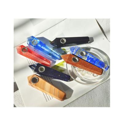 China China Wholesale Quartz Opens Mix Spiritual Stone Color Healing Crystal Smoking Pipes For Home Decoration for sale