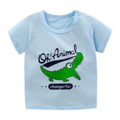 China Wholesale Cheap Price QUICK DRY Baby Boy T-shirt Cartoon Pattern Print Cartoon T-shirt Cotton Nature Unisex T-Shirts For Girl Baby for sale