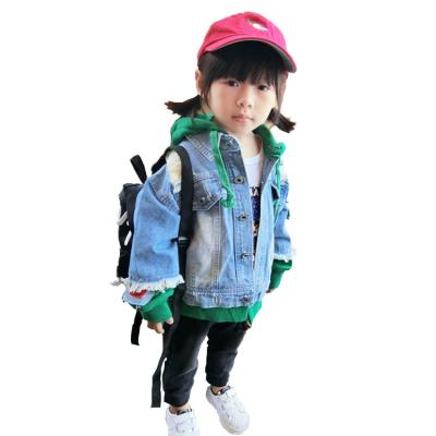 China Wholesale Detachable Collar Girls' Coated Detachable Collar Denim Coat Factory Kids Denim Coat Hot Hoodie Jeans for sale