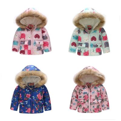 China anti-wrinkle european style unisex bubble children coat to thicken fleece children boys winter clothing hood fur collar down jacket winter jacket kids for sale