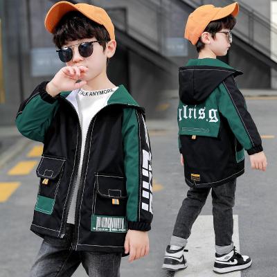 China Anti-wrinkle big boy kids jacket coat hooded spring matched colors free boy jacket coat autumn style kids jackets boys with hat for sale