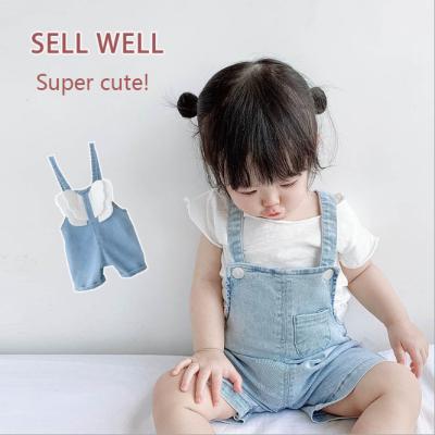 China Wholesale Girls Romper Suspender Pants Jumpsuits 1-3 Years Little Girls Suspender Pants New Design Breathable Lovely for sale