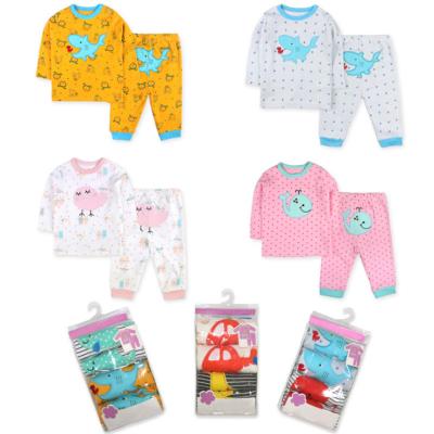 China Thermal 100% Cotton Baby Boy's Clothing Sets Cute Cartoon Baby Pajamas Sets Newborn Kids Sweater And Pants Organic Cotton Baby Pajamas for sale