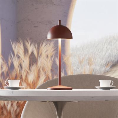 China 2022 New Modern Style Modern Mushroom Lamp Push and Turn Button Desk Lamp Bedroom Outside Rechargeable Night Light LED Table Lamp for sale