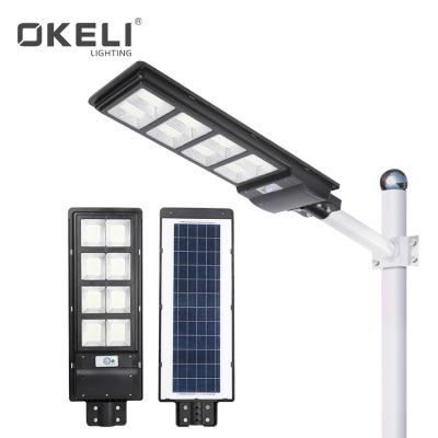 China ROAD OKELI waterproof high lumen ASB ip65 60watt 90watt 120watt outdoor garden road all in one solar led street light for sale