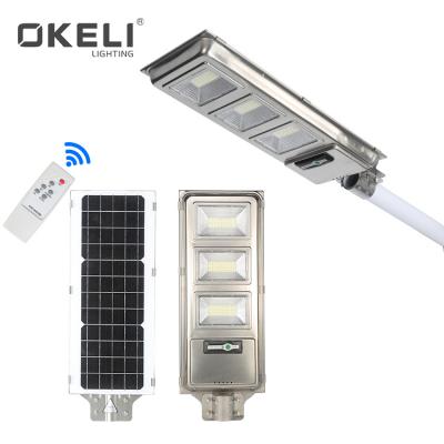 China High quality road OKELI stainless steel ip66 40w 60w waterproof outdoor integrated all in one solar led street light for sale