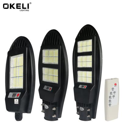 China Garden yard OKELI factory direct sale IP65 solar street light ABS material integrated solar street lights 60W 100W 200W 400W for outdoor for sale