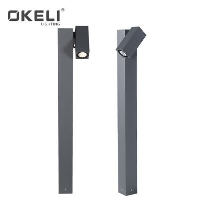 China Easy to installation OKELI new design PC ip54 6w 12w outdoor aluminum waterproof garden landscape led lawn light for sale