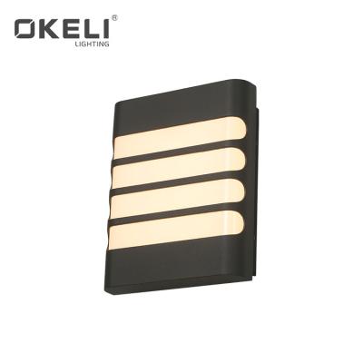 China Easy to installation OKELI high quality ip54 waterproof aluminum outdoor 12w garden led wall light for sale