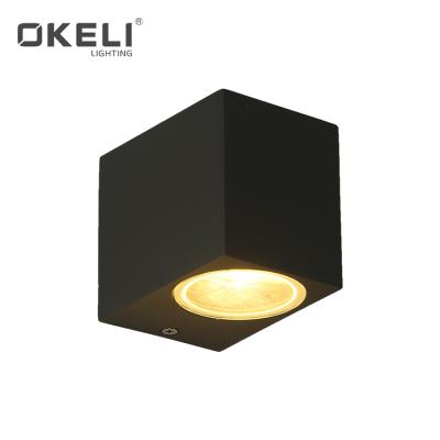 China Replaceable design for good led light bulb OKELI price garden ip54 waterproof outdoor rectangle led wall light for sale