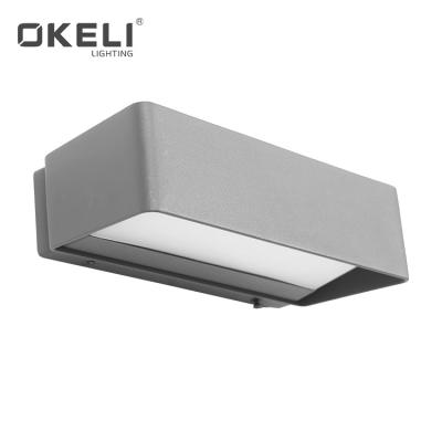 China New Design Ip54 13w Waterproof Aluminum PC OKELI PC Garden Yard Outdoor Wall Lamp for sale