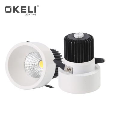 China High quality Embeded OKELI new designs cob recessed mounted 10w 15w 20w round led downlight for sale