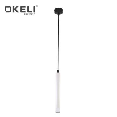 China OKELI Wholesale Modern Creative Modern Office Black White Aluminum Single Led Pendant Lighting for sale