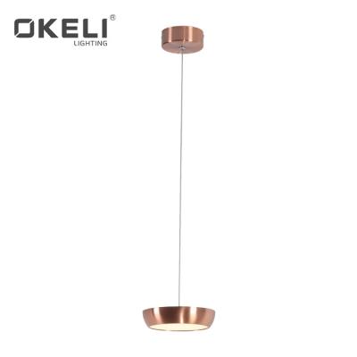 China OKELI Modern Simple Style Metal Aluminum Modern Indoor Living Room Hotel Led Pendant Lamp for sale