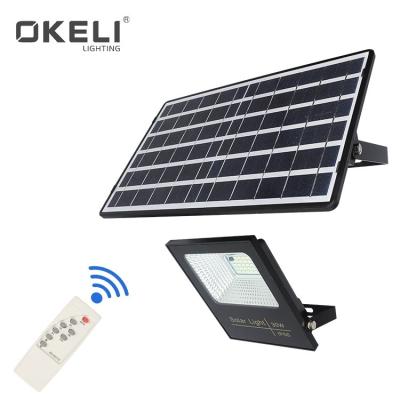 China OKELI China manufacture ip66 30w wholesale outdoor aluminum waterproof outdoor park stadium solar led flood light for sale