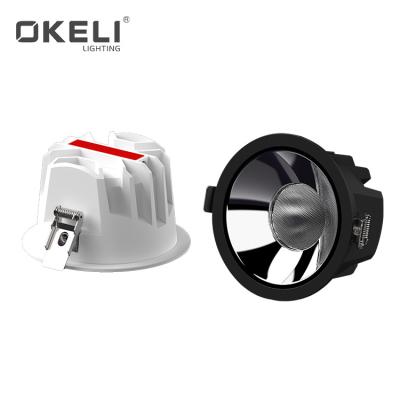 China OKELI High Efficiency COB 8w 15w 25w 35w Modern White Black Indoor Trimless Shop Hotel Recessed LED Down Lamp for sale