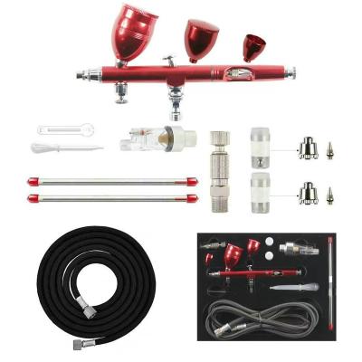 China Dual Hooby/Nail/Paint Airbrush Spray Gun Action Set GP186 GP-186 for sale