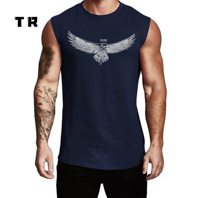 China China Hot Sale QUICK DRY Product Men's Round Neck Stretch Sleeveless Edge Printed Vest for sale