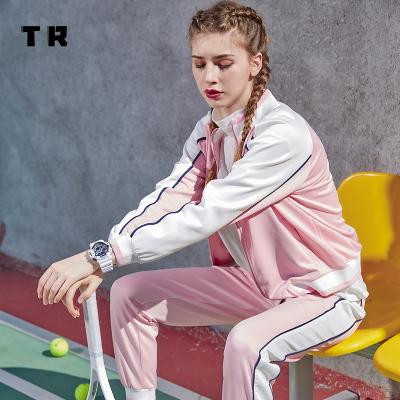 China Zhejiang Tongrite waterproof women casual plus size female tracksuit high quality for hoodies v pink 2 set for sale