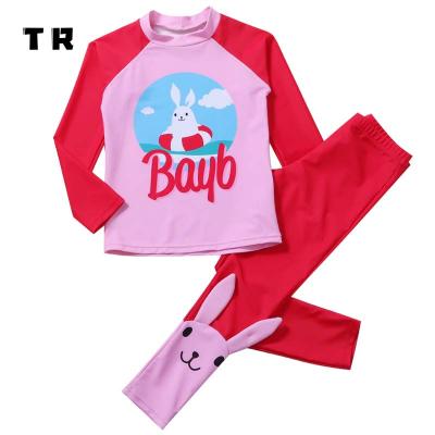 China Wholesales Girls Kids Swimwear Boy Girl Long Sleeve Anti-UV Child Two Pieces Swimsuit for sale