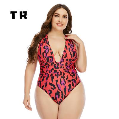 China Lift Up High Quality Anti-UV Plus Size One Piece Swimwear For Women Sublimation Pattern Big Size Swimsuit for sale