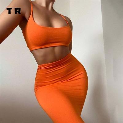 China TR Tongrite anti-static two-piece skirt set women fashion dress culture tops and skirts solid color outfits for sale