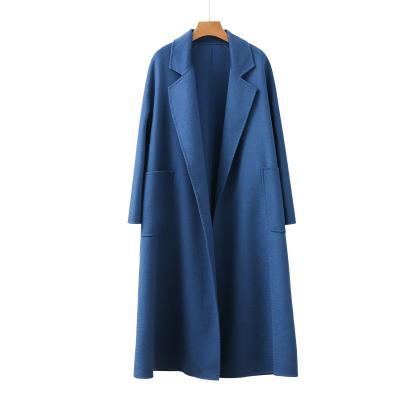 China New Style Anti-Shrink Cashmere Loose Women's Double Sided Fur Coats Wool Anti-Shrink In Coats For Fashionable Woman for sale