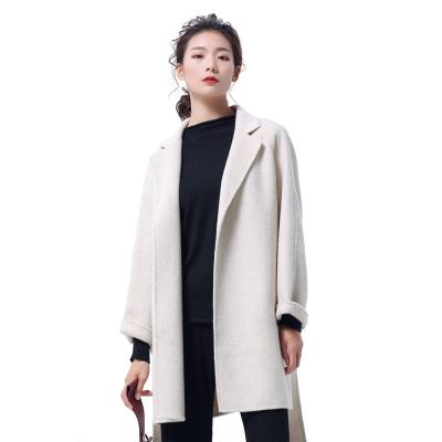 China 2020 New Autumn And Winter Women's Loose Casual Woolen Top Coat Double-sided Short Plaid Coat Anti-Shrinkage Coat Women's Cashmere Coat Long for sale