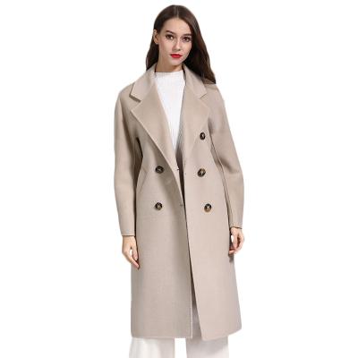 China Hot Sales High Quality Women's Coat Ladies Handmade Lightweight Double-Sided Woolen Jackets Anti-Shrink Anti-Shrink for sale