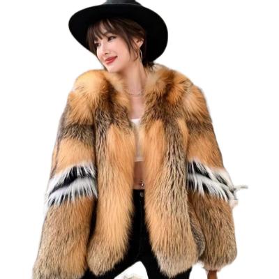 China 2021 High Anti-Shrink Bubble Fur Jacket Real Fox Anti-Shrink Fur Coats Plus Size Coats For Winter Fur Coat For Women for sale