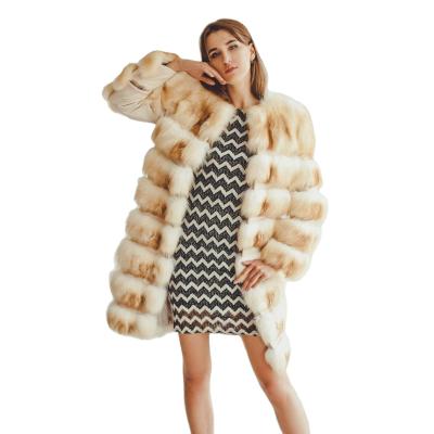 China Fashion Real Fox Fur Coat Anti Wrinkle Hooded Fox Fur Coat Comfortable Real Fox Fur Vest for sale