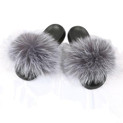 China Factory direct sales new fur wholesale trend fashion women's multi color fur slides for sale